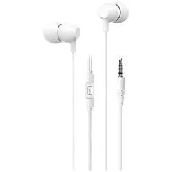 Casti audio cu microfon USAMS EP-47, In-ear, Control pe fir, Jack 3.5mm, Lungime cablu 1.2m, Alb