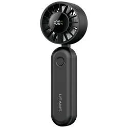 Ventilator portabil USAMS ZB352 Mini, 3W, 1200 mAh, 5 viteze, USB-C, Negru