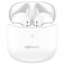 Casti wireless TWS USAMS US-IA04, Bluetooth 5.1, Autonomie 3h, 320mAh, Alb