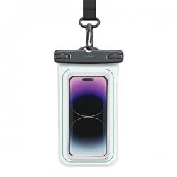 Husa waterproof universala USAMS US-YD013 pentru dispozitive 6.7 inch, IP68, Alb