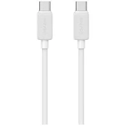 Cablu pentru incarcare si transfer de date USAMS KY Series US-SJ696, USB-C la USB-C, 60W, 480 Mbps, 2m, Alb