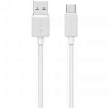 Cablu pentru incarcare si transfer de date USAMS KY Series US-SJ693, USB-A la USB-C, 3A, 480 Mbps, 2m, Alb