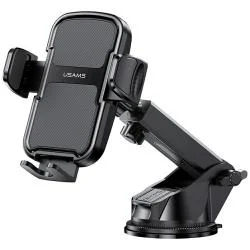 Suport magnetic USAMS ZJ086, Dashboard / Windhield Mount, Rotire 360 grade, Negru