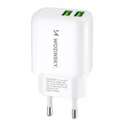 Incarcator retea Wozinsky CUWCW, 2x USB, 2.4A, Alb
