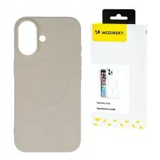 Carcasa Wozinsky Liquid Silicone MagSafe compatibila cu Samsung Galaxy S25 Beige