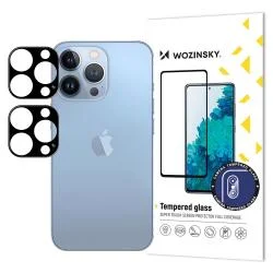 Set 2 folii sticla camera foto Wozinsky Full Camera Glass compatibila cu iPhone 17 Pro, Negru