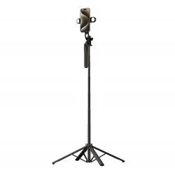 Selfie stick cu 2 lampi LED, trepied si telecomanda Wozinsky WH181D-Y1S pentru telefon, Reglabil, 1.75m, Negru