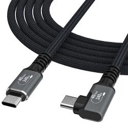 Cablu pentru incarcare si transfer de date Wozinsky WPS-UY41S Thunderbolt 4, 2x USB-C, 240W, 5A, 40Gb/s, 1.5m, Negru