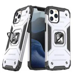 Carcasa Wozinsky Ring Armor cu Magnetic Holder compatibila cu iPhone 14 Pro, Silver