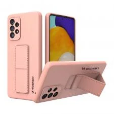 Carcasa Wozinsky Kickstand Silicone compatibila cu Samsung Galaxy A73, Roz