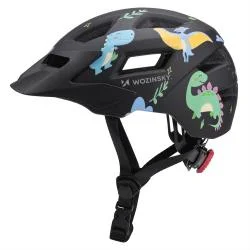 Casca de protectie MTB pentru copii Wozinsky HT-45C, Vizor detasabil, 48 – 52cm, Marime XS, Negru