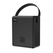 Baterie externa portabila Wozinsky W8-B, 100000mAh, 30W, 1x USB-C, 4x USB-A, Negru
