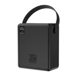 Baterie externa portabila Wozinsky W8-B, 100000mAh, 30W, 1x USB-C, 4x USB-A, Negru