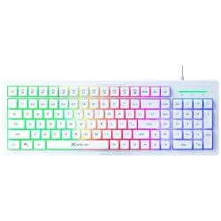 Tastatura gaming XTRIKE ME KB-309, Cu fir, USB 2.0, RGB, Alb